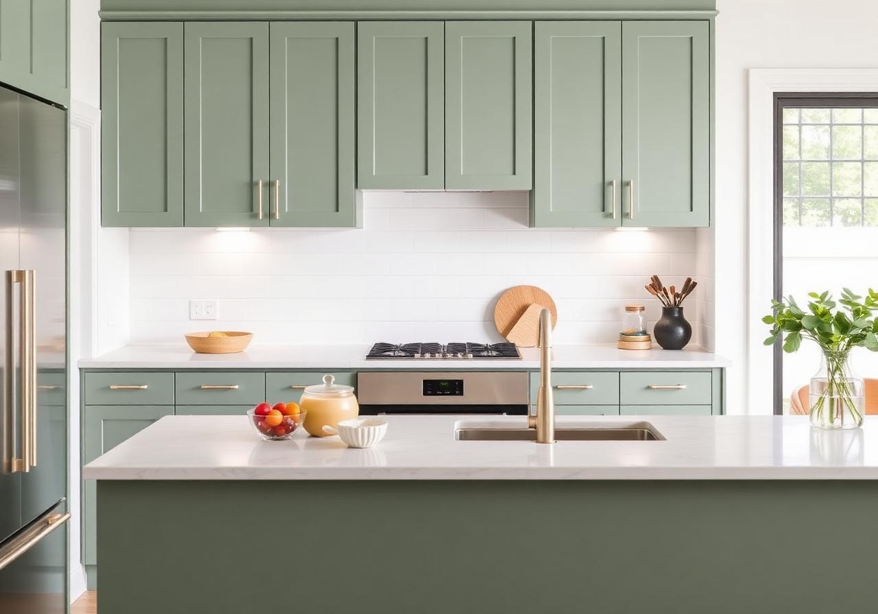Interior Painting — Sage cabinetry, Hampton